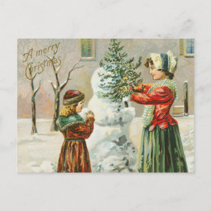 Cartes Pour Fêtes Annuelles Joyeuses fêtes de Noël pour les femmes, les enfant