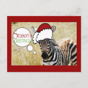 Cartes Pour Fêtes Annuelles Joyeuses Fêtes de Noël Zebra