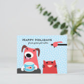 Cartes Pour Fêtes Annuelles Joyeuses fêtes de Pet Sitter (Debout devant)