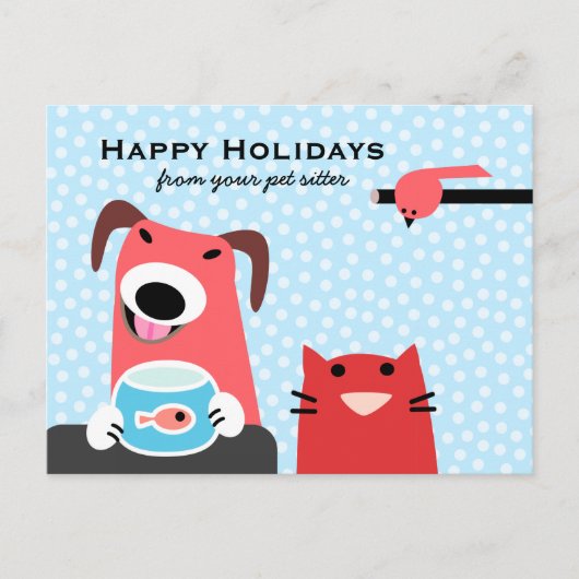 Cartes Pour Fêtes Annuelles Joyeuses fêtes de Pet Sitter (Devant)