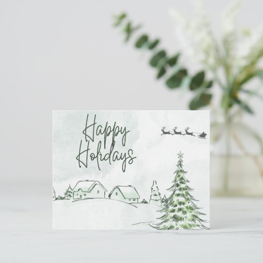 Cartes Pour Fêtes Annuelles Joyeuses Fêtes de Rétro (Debout devant)