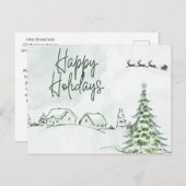 Cartes Pour Fêtes Annuelles Joyeuses Fêtes de Rétro (Devant / Derrière)