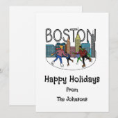 Cartes Pour Fêtes Annuelles Joyeuses Fêtes depuis Boston (Devant / Derrière)