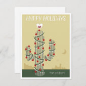 Cartes Pour Fêtes Annuelles Joyeuses Fêtes depuis le Désert ! (Devant / Derrière)