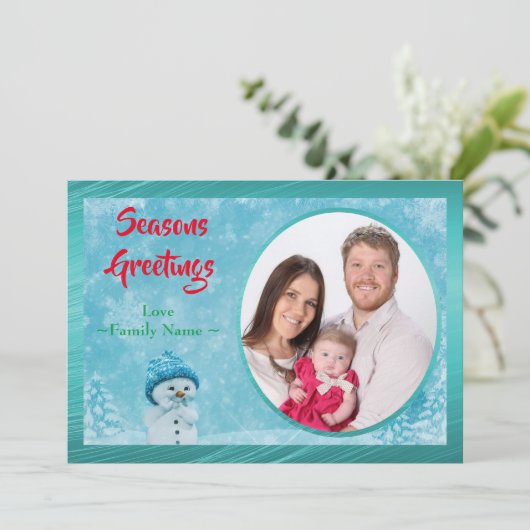 Cartes Pour Fêtes Annuelles Joyeuses Fêtes d'hiver Noël Nouvel An Photo (Debout devant)