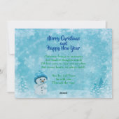 Cartes Pour Fêtes Annuelles Joyeuses Fêtes d'hiver Noël Nouvel An Photo (Dos)