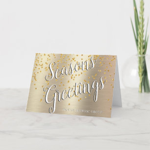 Cartes Pour Fêtes Annuelles Joyeuses Fêtes Elegant Gold Parties scintillant Bu