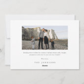 Cartes Pour Fêtes Annuelles Joyeuses fêtes | Élégant Script 3 Photo Noël (Dos)