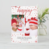 Cartes Pour Fêtes Annuelles Joyeuses fêtes et bénédiction du Nouvel An 2-Photo (Debout devant)