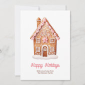 Cartes Pour Fêtes Annuelles Joyeuses fêtes Gingerbread Maison Noël (Devant)