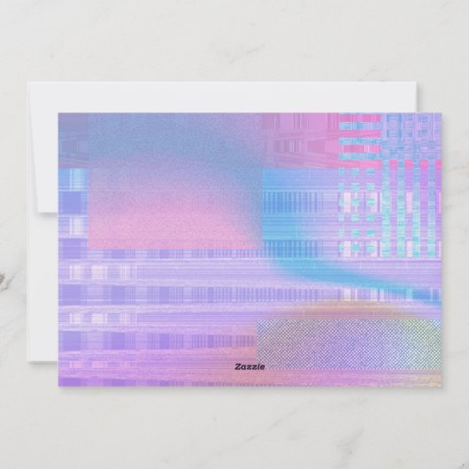 Cartes Pour Fêtes Annuelles Joyeuses fêtes Glitch rose tendance photo Noël (Dos)