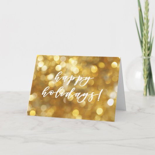 Cartes Pour Fêtes Annuelles Joyeuses fêtes Gold Sparkles Noël (Devant)