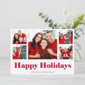 Cartes Pour Fêtes Annuelles Joyeuses Fêtes | Grille de photos moderne (Debout devant)
