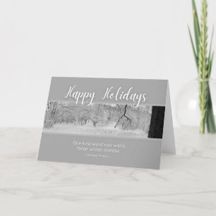 Cartes Pour Fêtes Annuelles Joyeuses fêtes hiver avec citation d'hiver