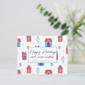 Cartes Pour Fêtes Annuelles Joyeuses Fêtes Immobilières  (Debout devant)