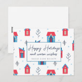 Cartes Pour Fêtes Annuelles Joyeuses Fêtes Immobilières  (Devant / Derrière)