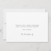 Cartes Pour Fêtes Annuelles Joyeuses fêtes joli Script photo Noël (Dos)