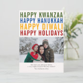 Cartes Pour Fêtes Annuelles Joyeuses Fêtes, Kwanzaa, Diwali, Hanukkah (Debout devant)