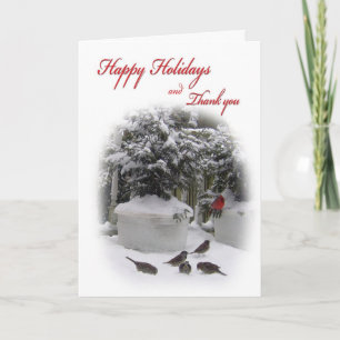 Cartes Pour Fêtes Annuelles Joyeuses Fêtes Merci avec Cardinal