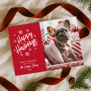 Cartes Pour Fêtes Annuelles Joyeuses Fêtes Mignon Animal Flocon de Neige Photo