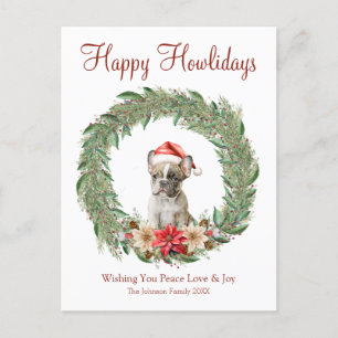 Cartes Pour Fêtes Annuelles Joyeuses Fêtes Mignon Bouledogue Français