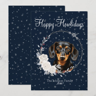 Cartes Pour Fêtes Annuelles Joyeuses Fêtes Mignon Chien Teckel
