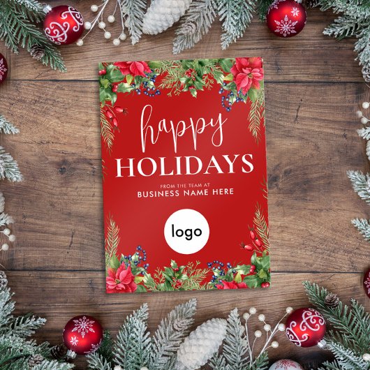 Cartes Pour Fêtes Annuelles Joyeuses fêtes Moderne Noël Logo d'affaires