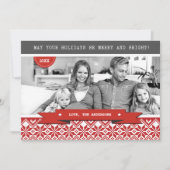 Cartes Pour Fêtes Annuelles Joyeuses fêtes. Motif Nordic Snowflake Photo (Devant)