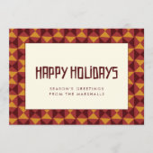 Cartes Pour Fêtes Annuelles Joyeuses fêtes motif Rétro milieu du siècle (Devant)