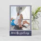 Cartes Pour Fêtes Annuelles Joyeuses Fêtes nautiques | Ancres de la marine (Debout devant)