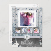 Cartes Pour Fêtes Annuelles Joyeuses fêtes Noël 5 Photo Collage (Devant / Derrière)