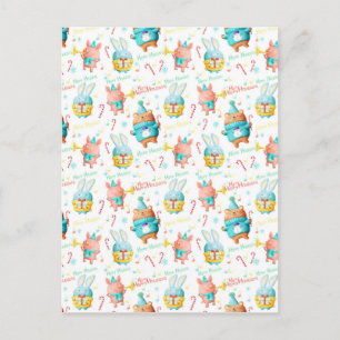 Cartes Pour Fêtes Annuelles Joyeuses fêtes Noël Animaux Motif