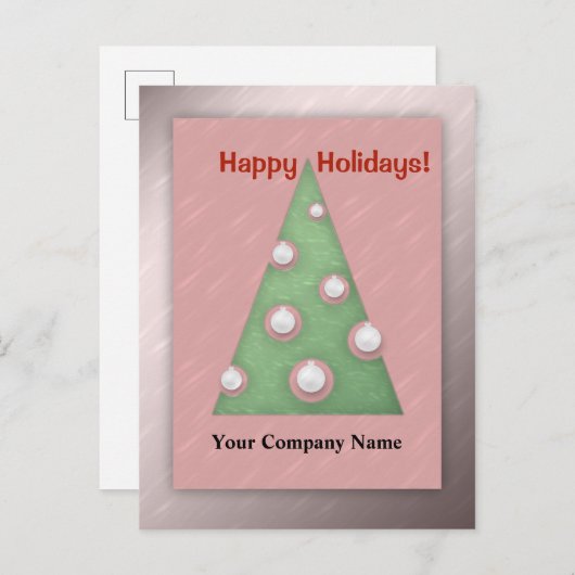 Cartes Pour Fêtes Annuelles Joyeuses fêtes Noël Arbre affaires Personnaliser (Devant / Derrière)