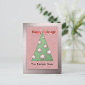 Cartes Pour Fêtes Annuelles Joyeuses fêtes Noël Arbre affaires Personnaliser (Debout devant)