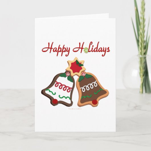 Cartes Pour Fêtes Annuelles Joyeuses fêtes Noël Cookie Bells (Devant)