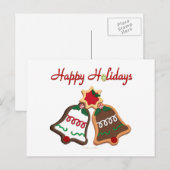 Cartes Pour Fêtes Annuelles Joyeuses fêtes Noël Cookie Bells (Devant / Derrière)