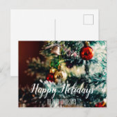 Cartes Pour Fêtes Annuelles Joyeuses Fêtes Noël De Nom De Famille (Devant / Derrière)