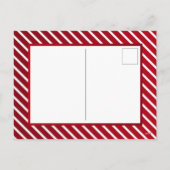 Cartes Pour Fêtes Annuelles Joyeuses fêtes ! Noël moderne neige rouge & blanc (Dos)