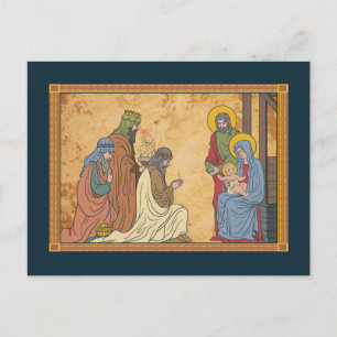 Cartes Pour Fêtes Annuelles Joyeuses Fêtes Noël Religieux Nativité