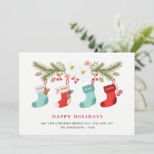 Cartes Pour Fêtes Annuelles Joyeuses fêtes Noël Stockage 4 Noms de famille (Debout devant)