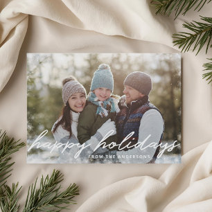 Cartes Pour Fêtes Annuelles Joyeuses Fêtes Overlay de neige d'hiver Photo de f