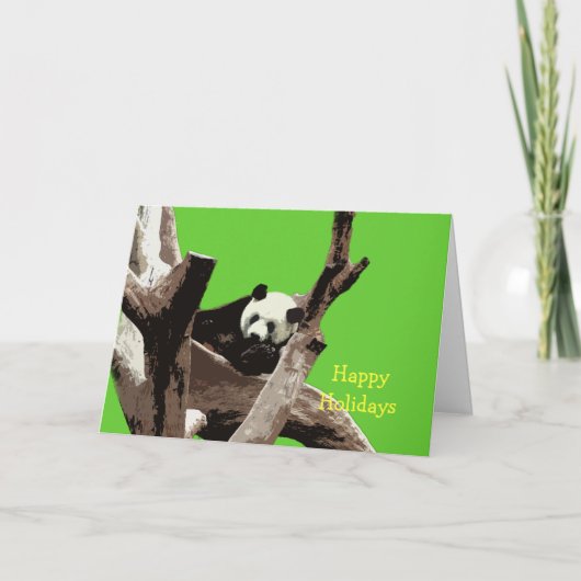 Cartes Pour Fêtes Annuelles Joyeuses Fêtes panda géant (Devant)
