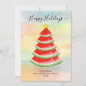 Cartes Pour Fêtes Annuelles Joyeuses Fêtes Pastèque (Devant)