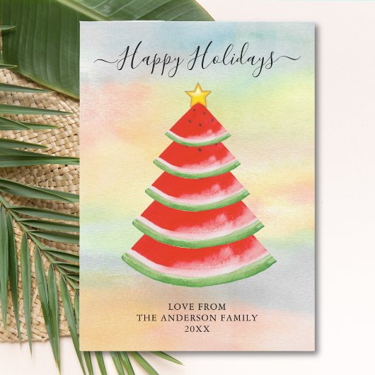 Cartes Pour Fêtes Annuelles Joyeuses Fêtes Pastèque