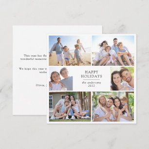 Cartes Pour Fêtes Annuelles Joyeuses fêtes   Photo Collage Carré