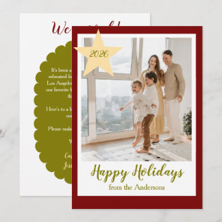 Cartes Pour Fêtes Annuelles Joyeuses Fêtes Photo de famille avec Année
