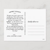 Cartes Pour Fêtes Annuelles Joyeuses Fêtes Photo Fun Classique Plaid Moderne (Dos)