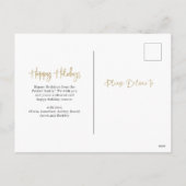 Cartes Pour Fêtes Annuelles Joyeuses fêtes | Photo Gold Two moderne (Dos)