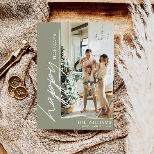 Cartes Pour Fêtes Annuelles Joyeuses Fêtes Photo Moderne Tendance