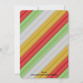 Cartes Pour Fêtes Annuelles Joyeuses Fêtes Photo Rayée (Dos)